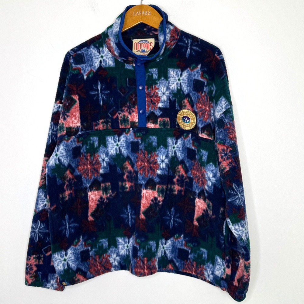 Vintage Mountain Memories The Banff Shirt Co. Snap Front Fleece Womens XL - Picture 1 of 11